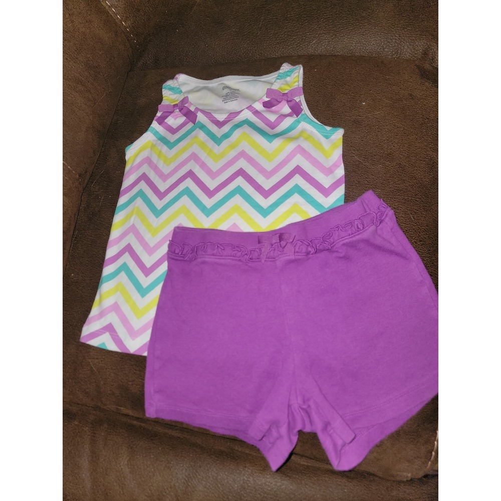 Gymboree mix and match purple shorts and striped tank‎ size 6